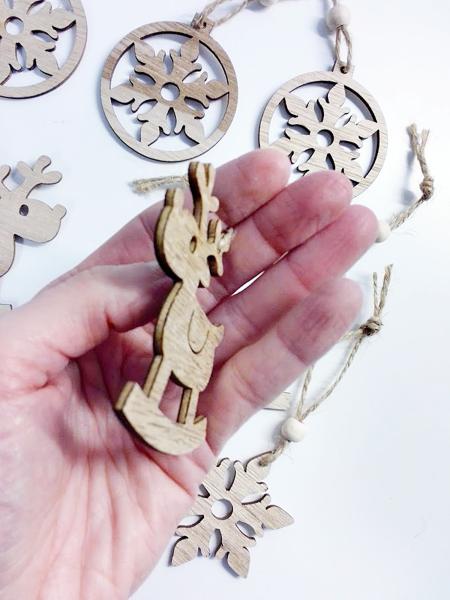 Christbaumschmuck Holzanhänger-Set